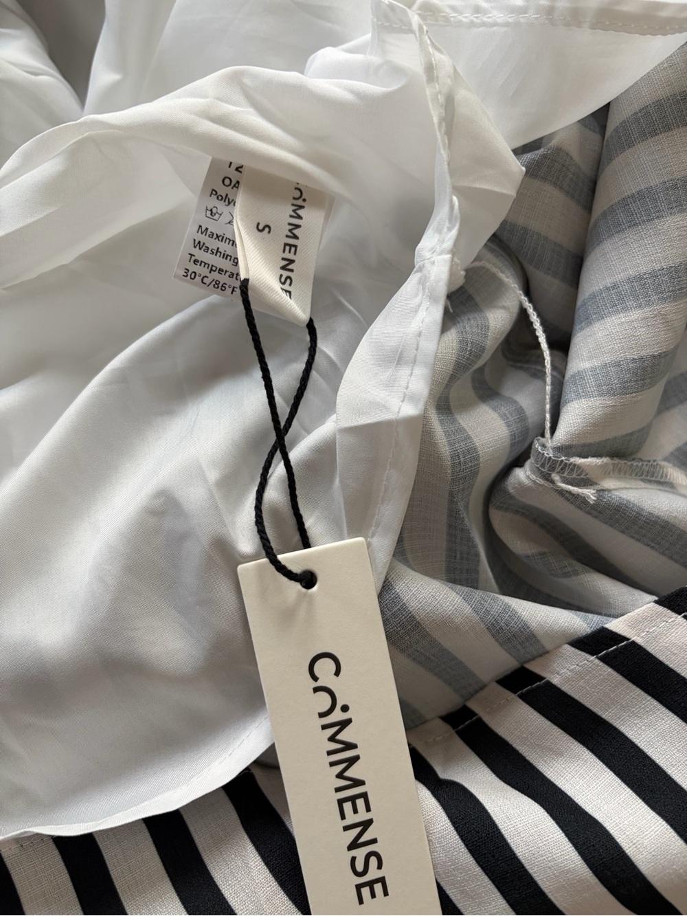 Commense Black & White Striped Halter Maxi - Picture 3 of 13